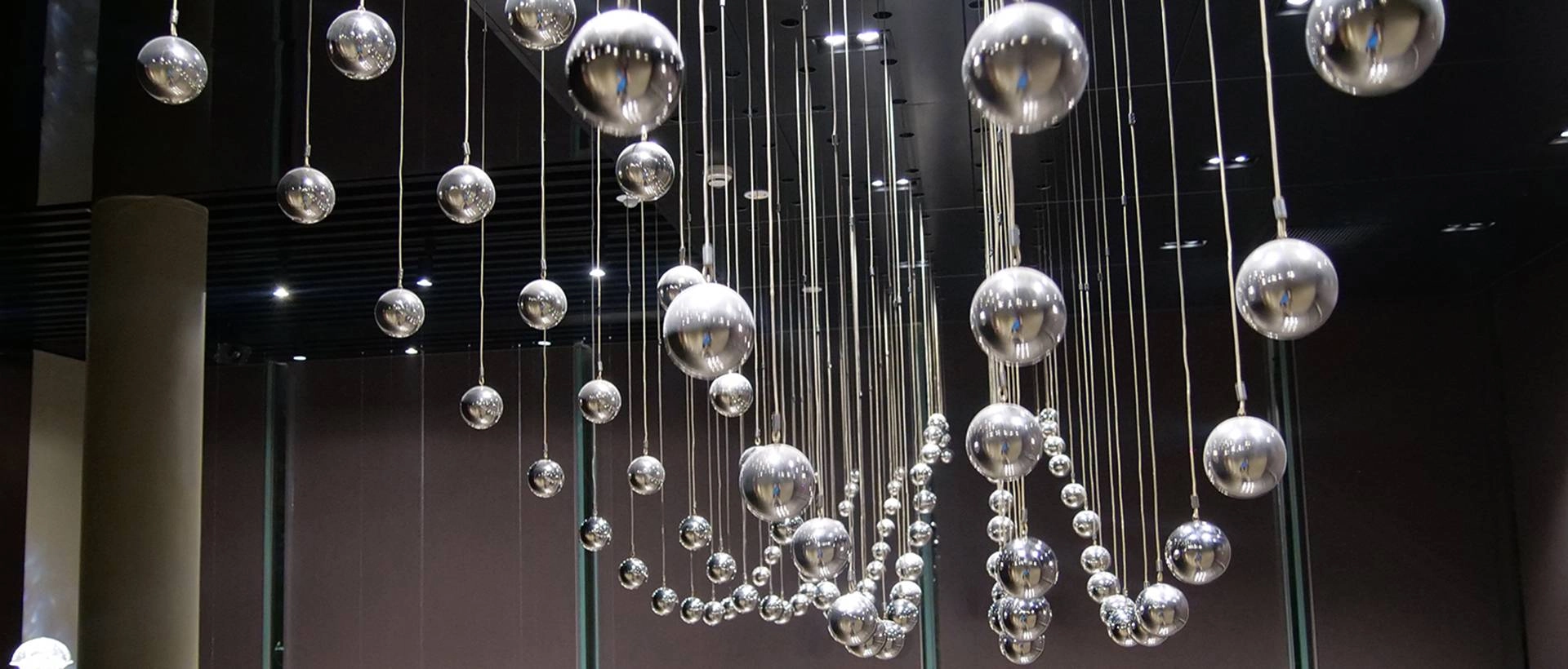 132 sets Kinetic Sculpture balls used in Guangzhou Poly Exhibition Hall 2020 - FENG-YI