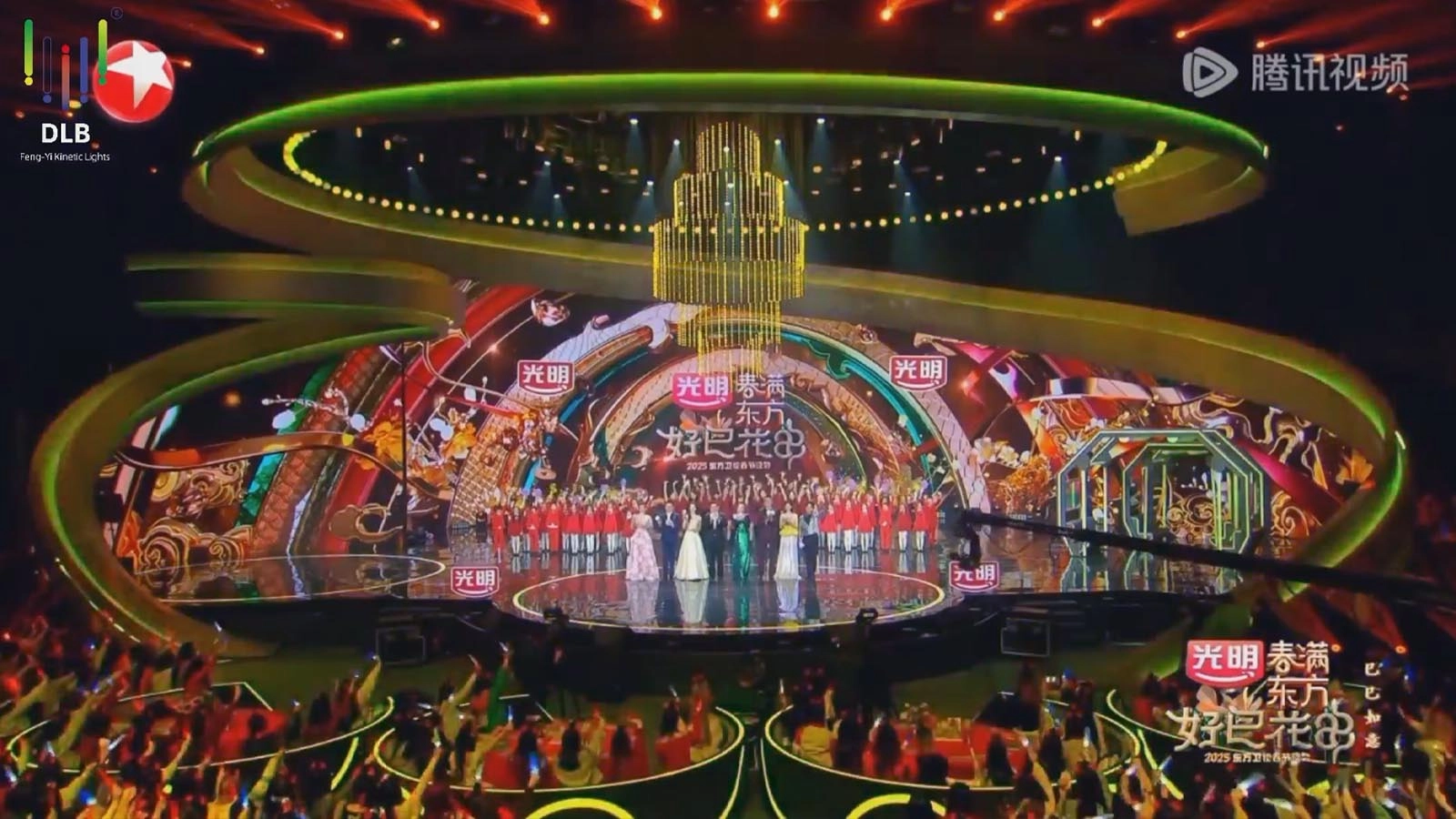 2025年ドラゴンテレビ春節ガラで使用されたダイナミックピクセルライン、LEDバー、ビームリングの包括的な分析。 - FENG-YI