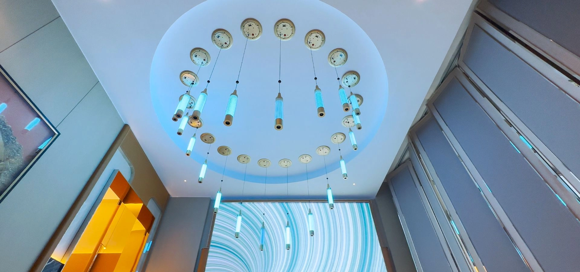 EMIC create a grand art space and reception room with kinetic lights - FENG-YI