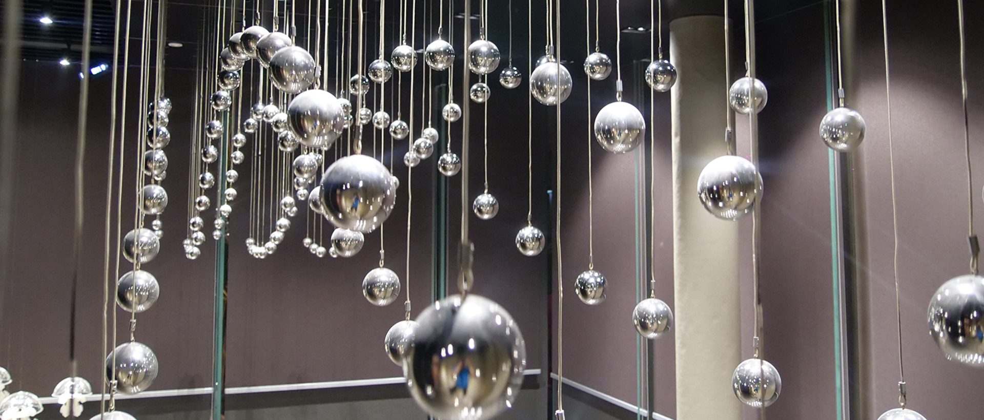 132 sets Kinetic Sculpture balls used in Guangzhou Poly Exhibition Hall 2020 (1)