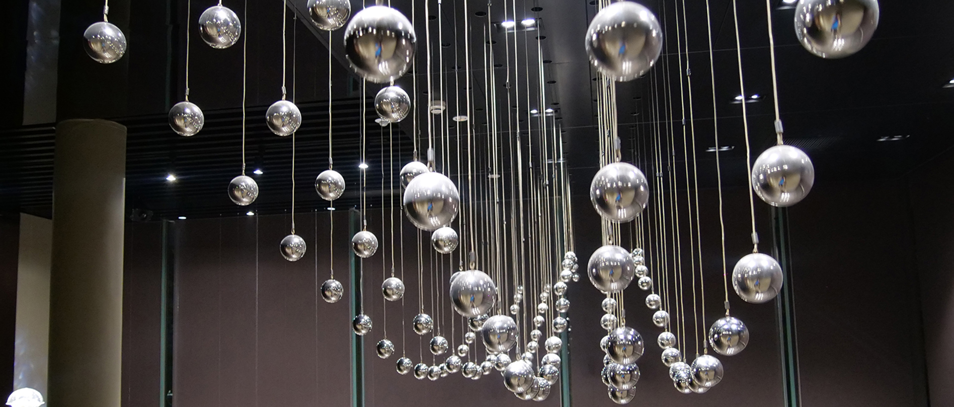 132 sets Kinetic Sculpture balls used in Guangzhou Poly Exhibition Hall 2020 (2)